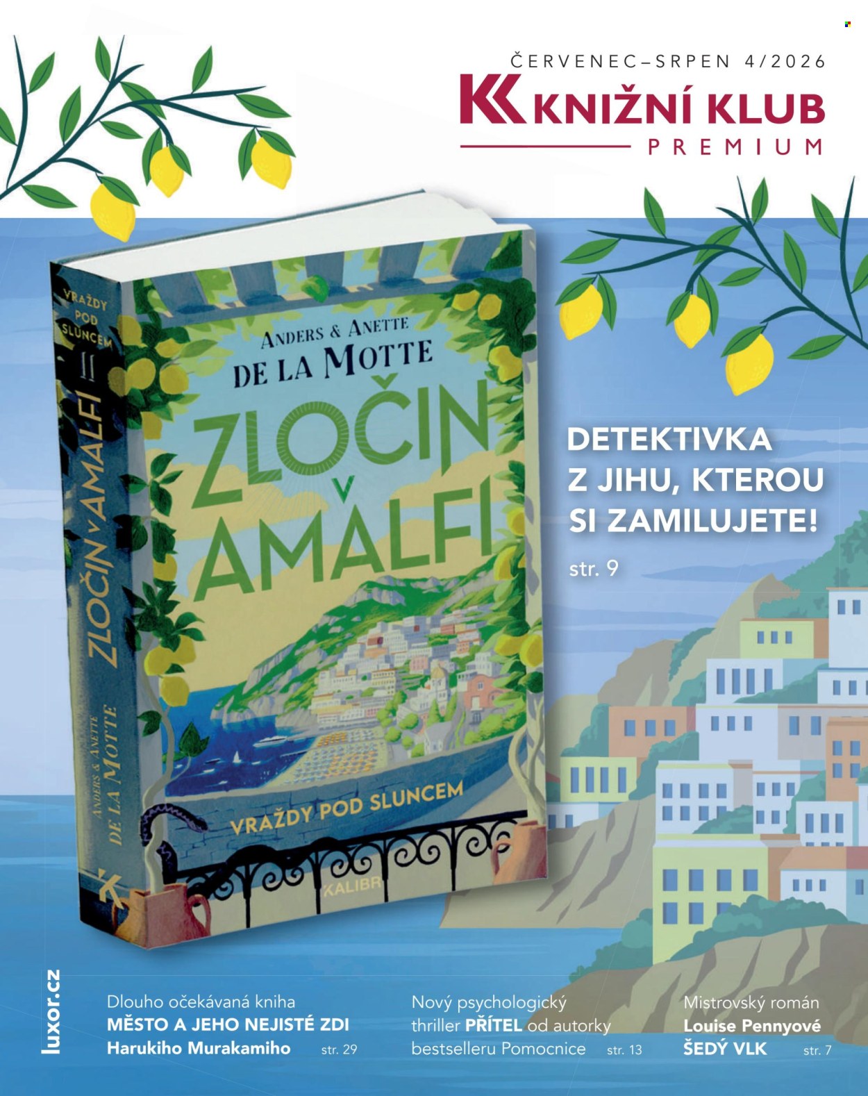 Leták Knižní klub - 1. 7. 2026 - 31. 8. 2026. Strana 1