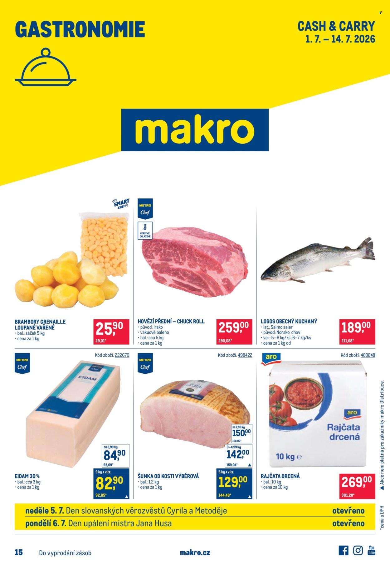 Leták MAKRO - 1. 7. 2026 - 14. 7. 2026. Strana 1