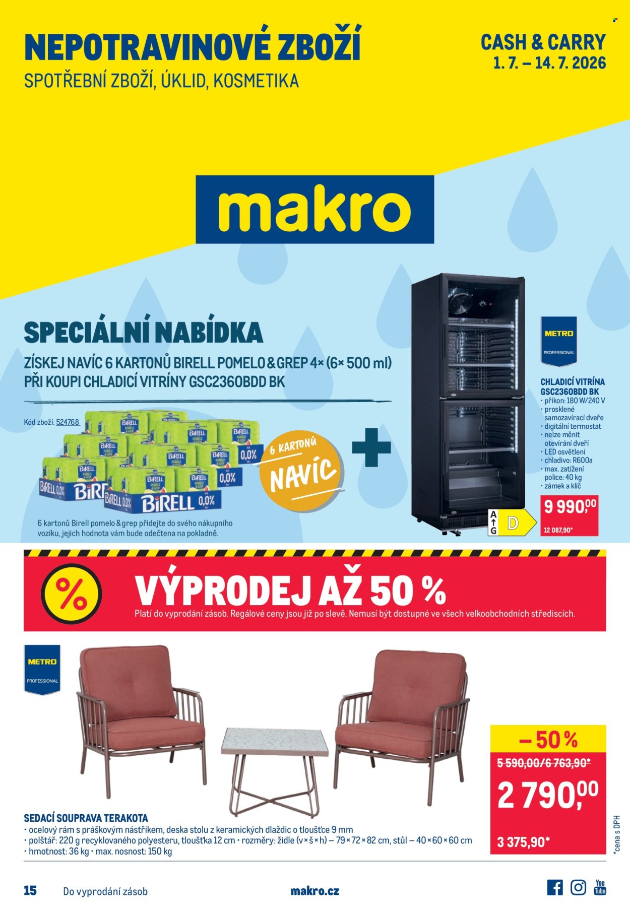 Leták MAKRO - 1. 7. 2026 - 14. 7. 2026. Strana 1