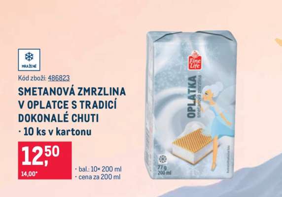 SMETANOVÁ ZMRZLINA V OPLATCE S TRADICÍ DOKONALÉ CHUTI