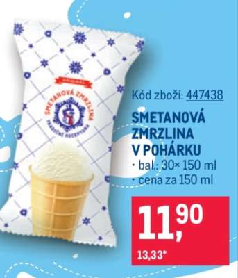 SMETANOVÁ ZMRZLINA V POHÁRKU