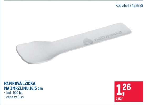 PAPÍROVÁ LŽIČKA NA ZMRZLINU 16,5 cm