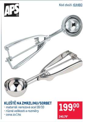 KLEŠTĚ NA ZMRZLINU/SORBET