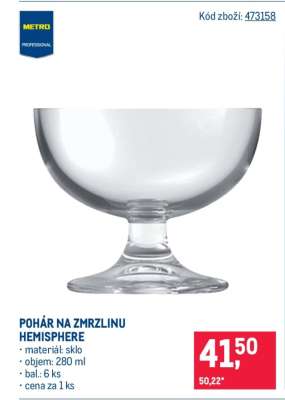 POHÁR NA ZMRZLINU HEMISPHERE