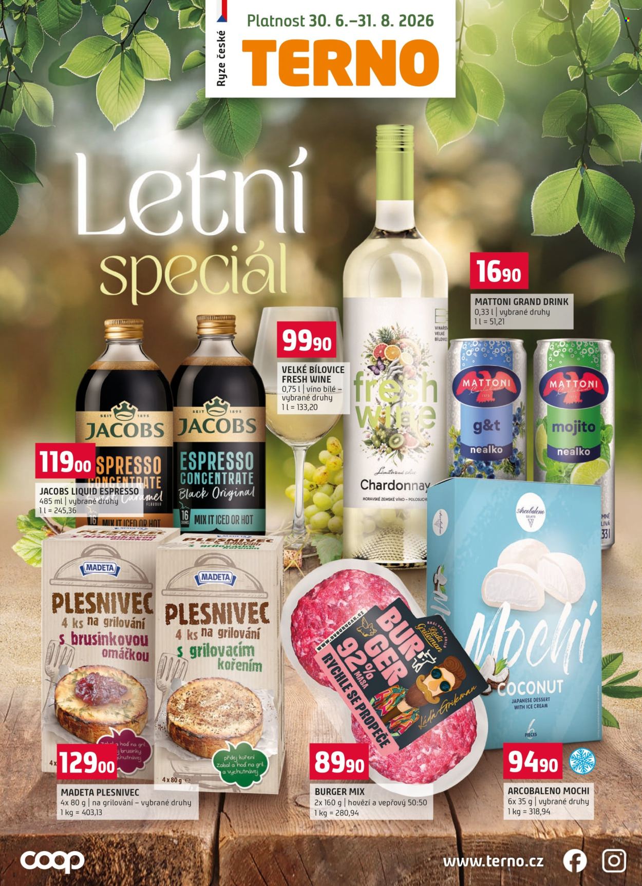 Leták coop TERNO - 30. 6. 2026 - 31. 7. 2026. Strana 1