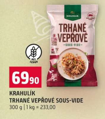 Krahulík Trhané vepřové Sous-vide