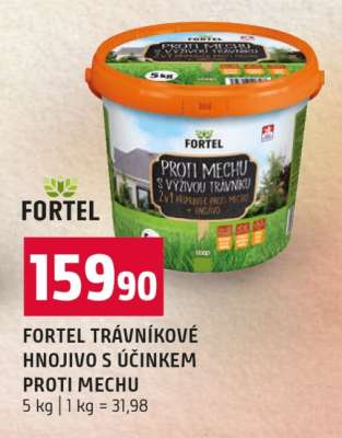 FORTEL TRÁVNÍKOVÉ HNOJIVO S ÚČINKEM PROTI MECHU