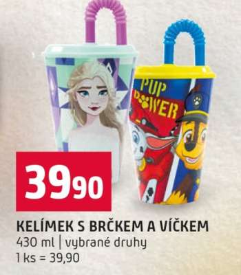 Kelímek s brčkem a víčkem