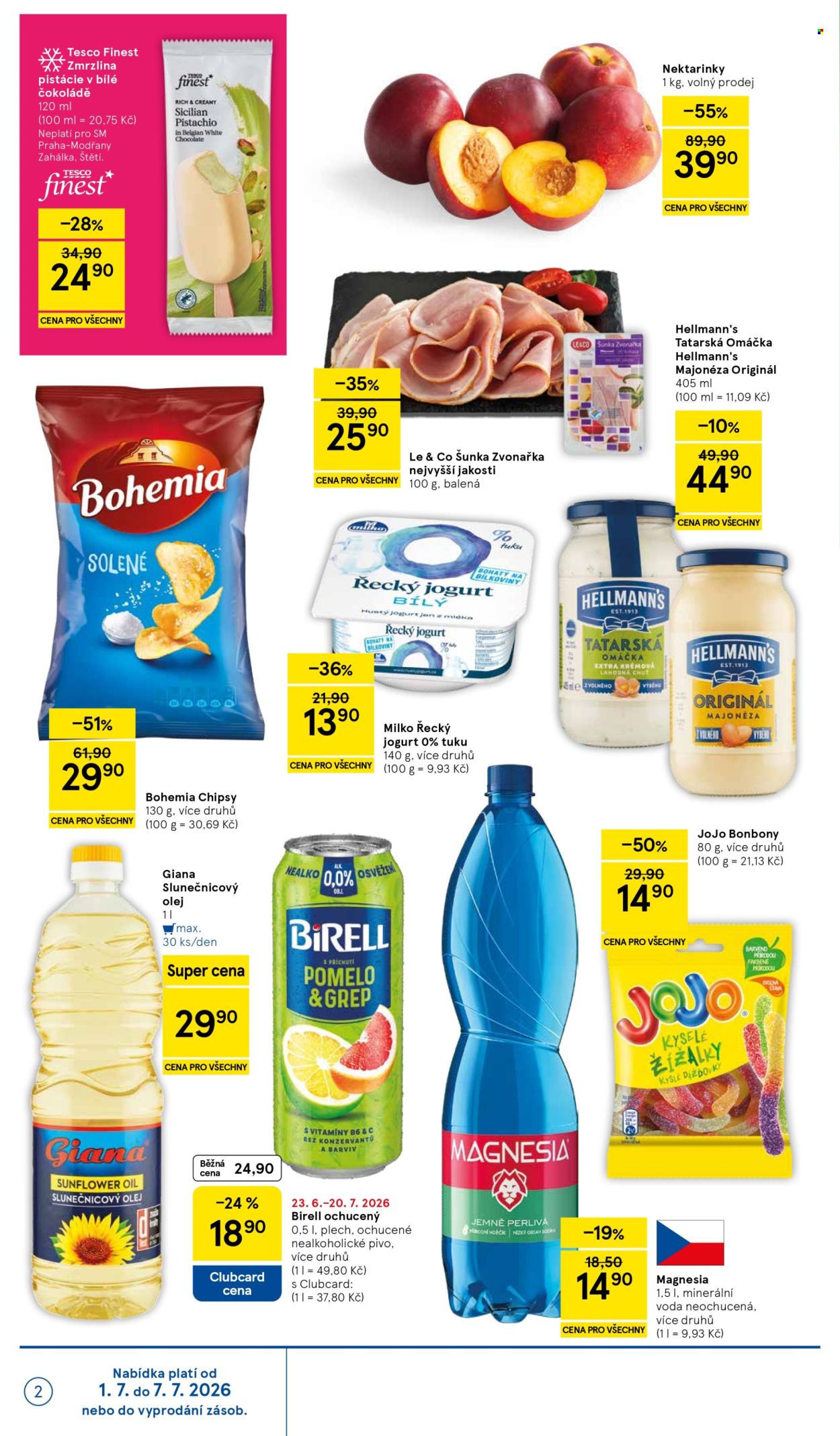 Leták TESCO supermarket - 1. 7. 2026 - 7. 7. 2026. Strana 2