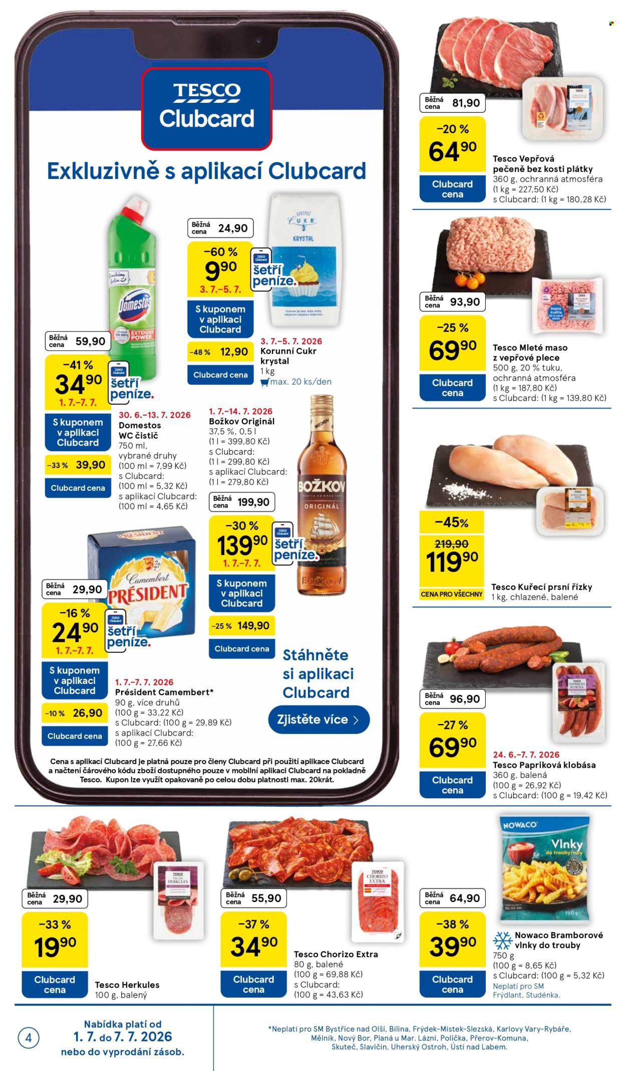 Leták TESCO supermarket - 1. 7. 2026 - 7. 7. 2026. Strana 4