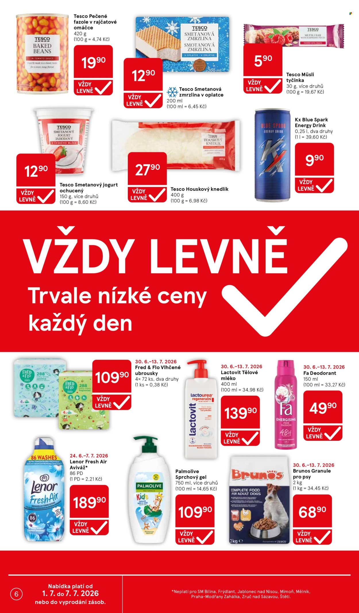 Leták TESCO supermarket - 1. 7. 2026 - 7. 7. 2026. Strana 6