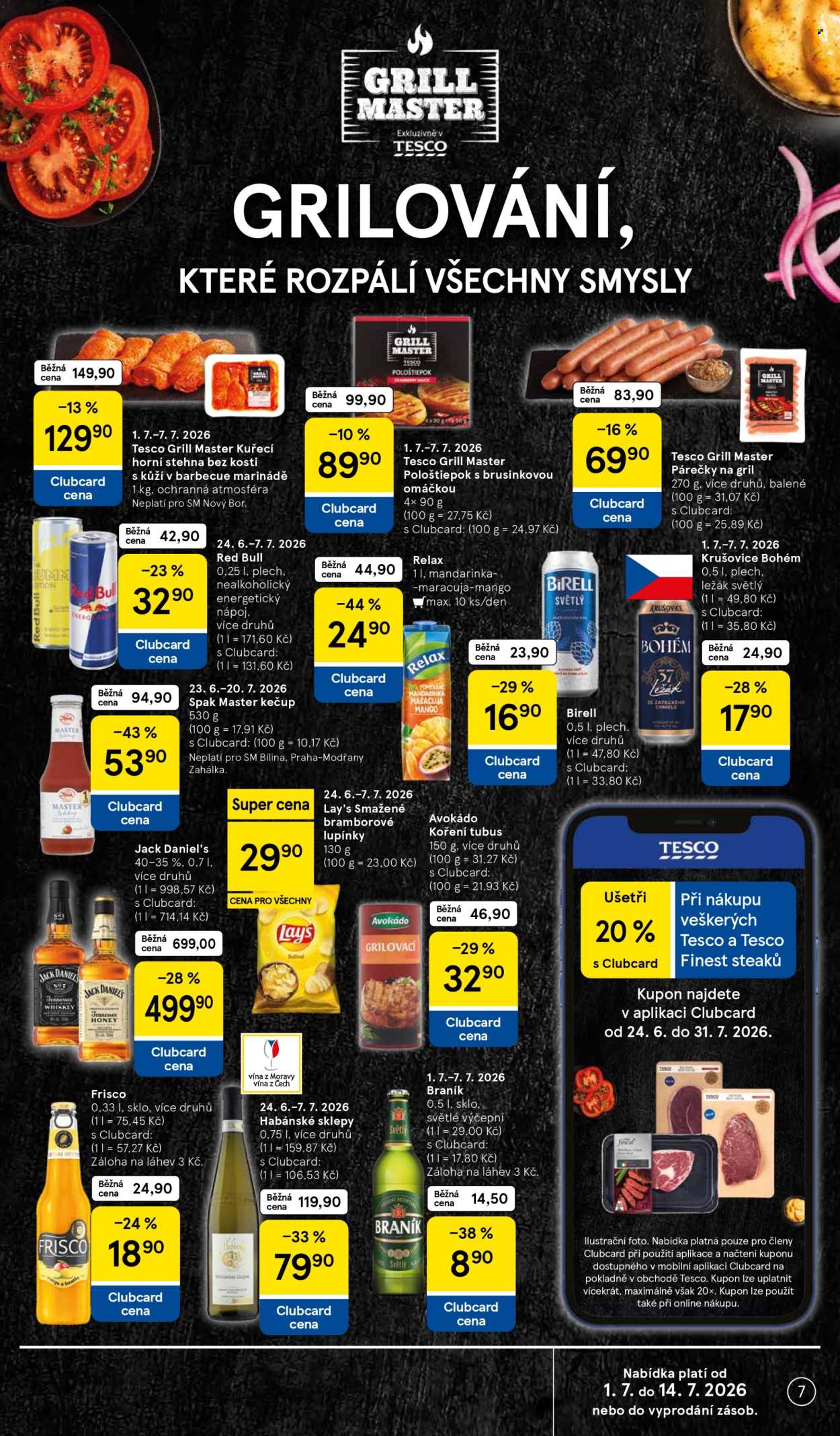 Leták TESCO supermarket - 1. 7. 2026 - 7. 7. 2026. Strana 7