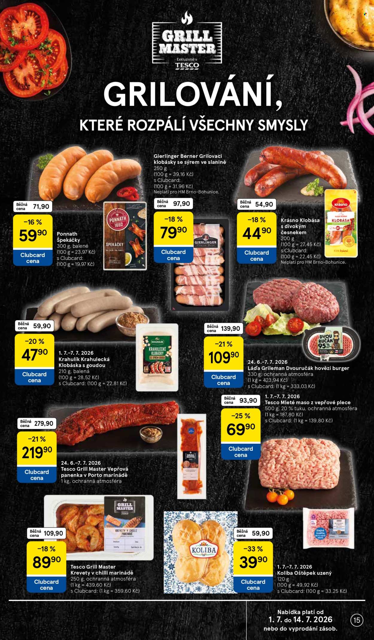 Leták TESCO - 1. 7. 2026 - 7. 7. 2026. Strana 15