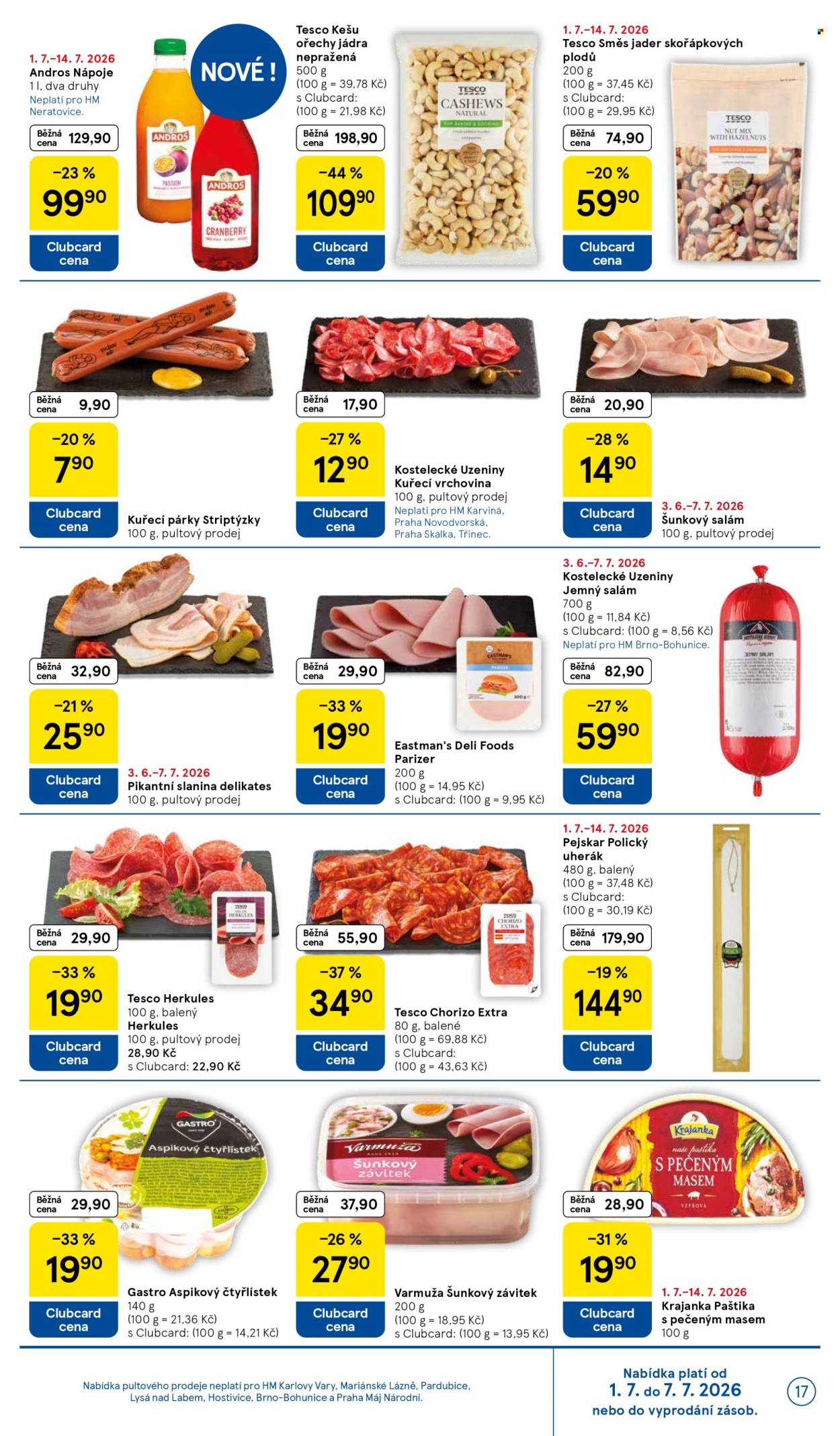 Leták TESCO - 1. 7. 2026 - 7. 7. 2026. Strana 17