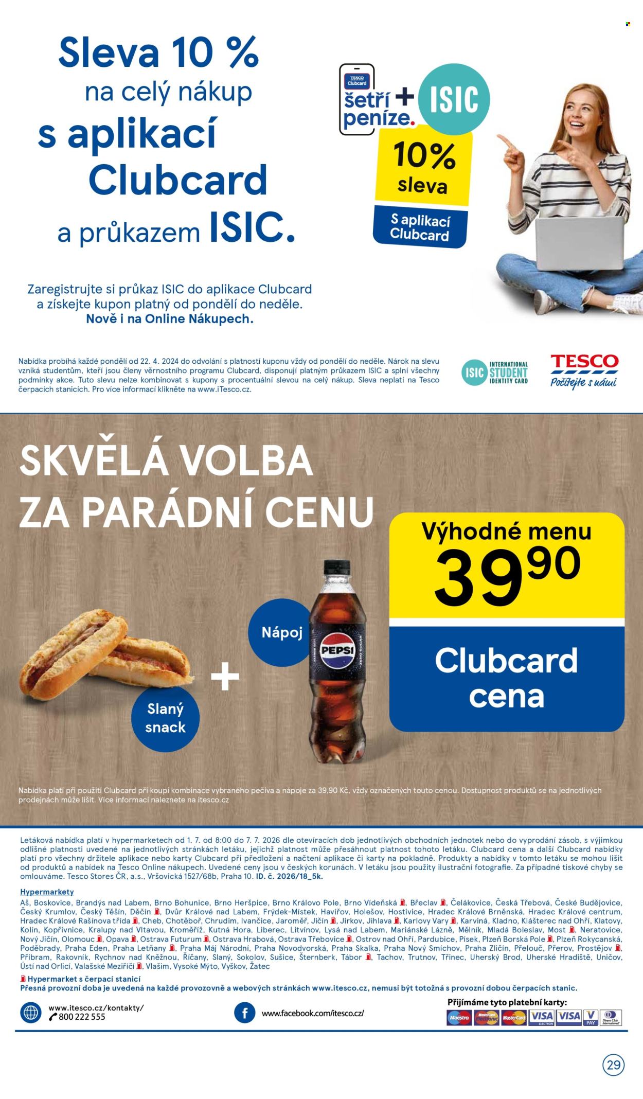 Leták TESCO - 1. 7. 2026 - 7. 7. 2026. Strana 29