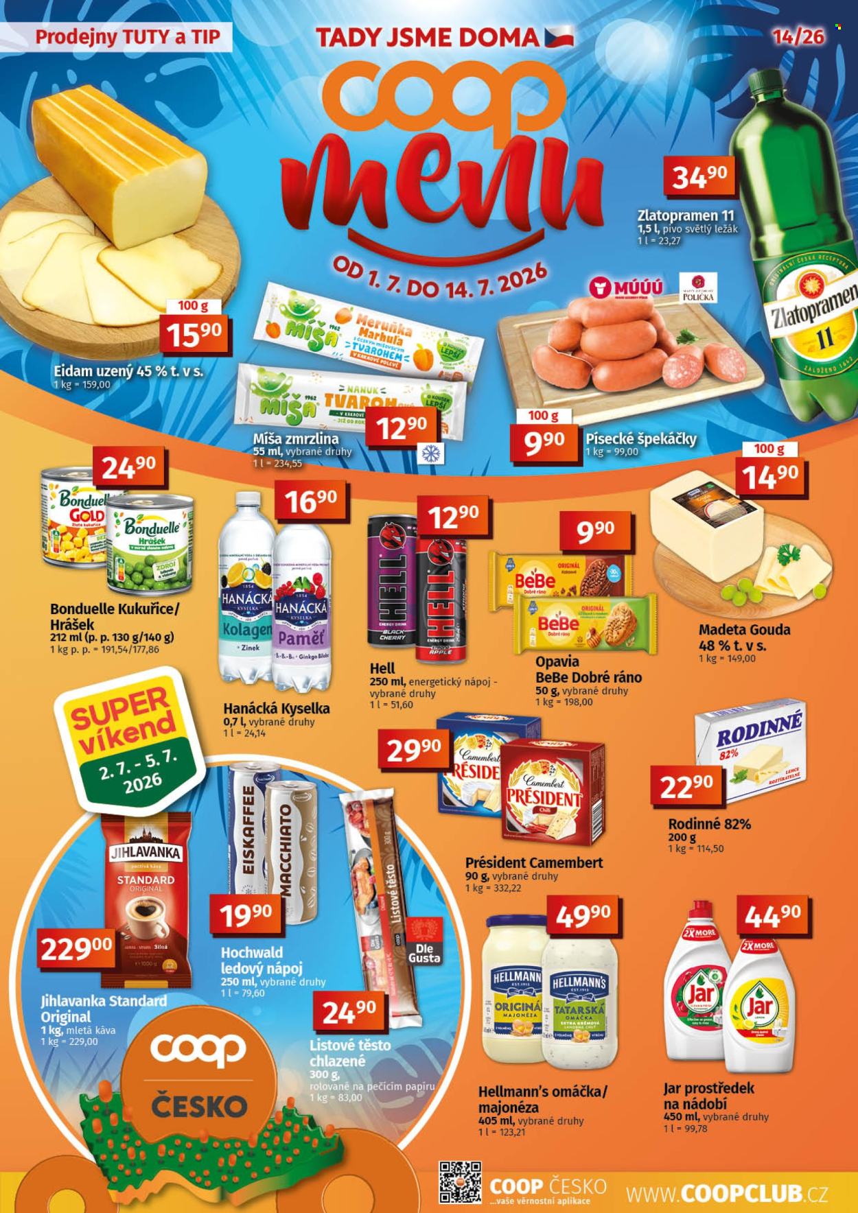 Leták coop TUTY - 1. 7. 2026 - 14. 7. 2026. Strana 1
