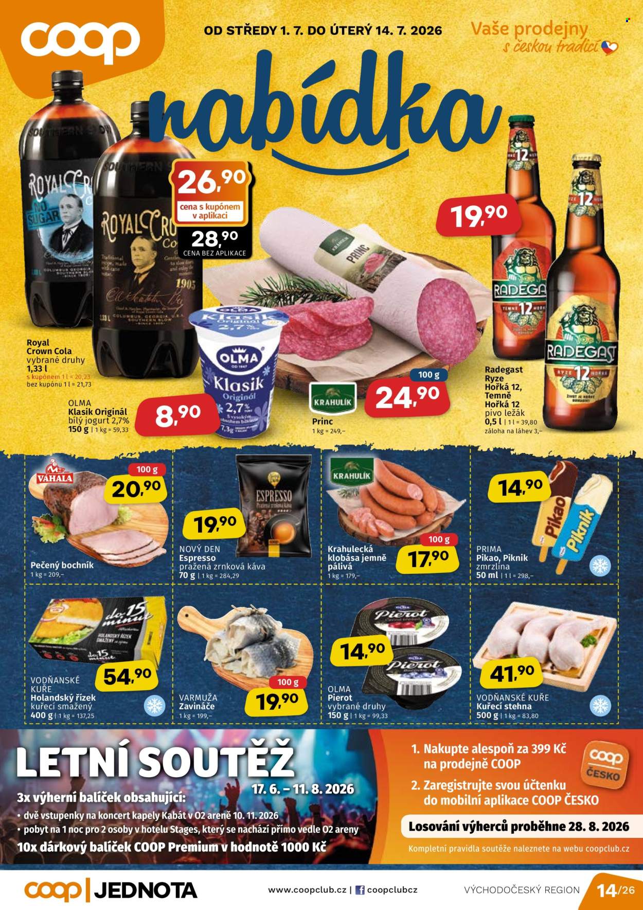 Leták coop JEDNOTA - 1. 7. 2026 - 14. 7. 2026. Strana 1