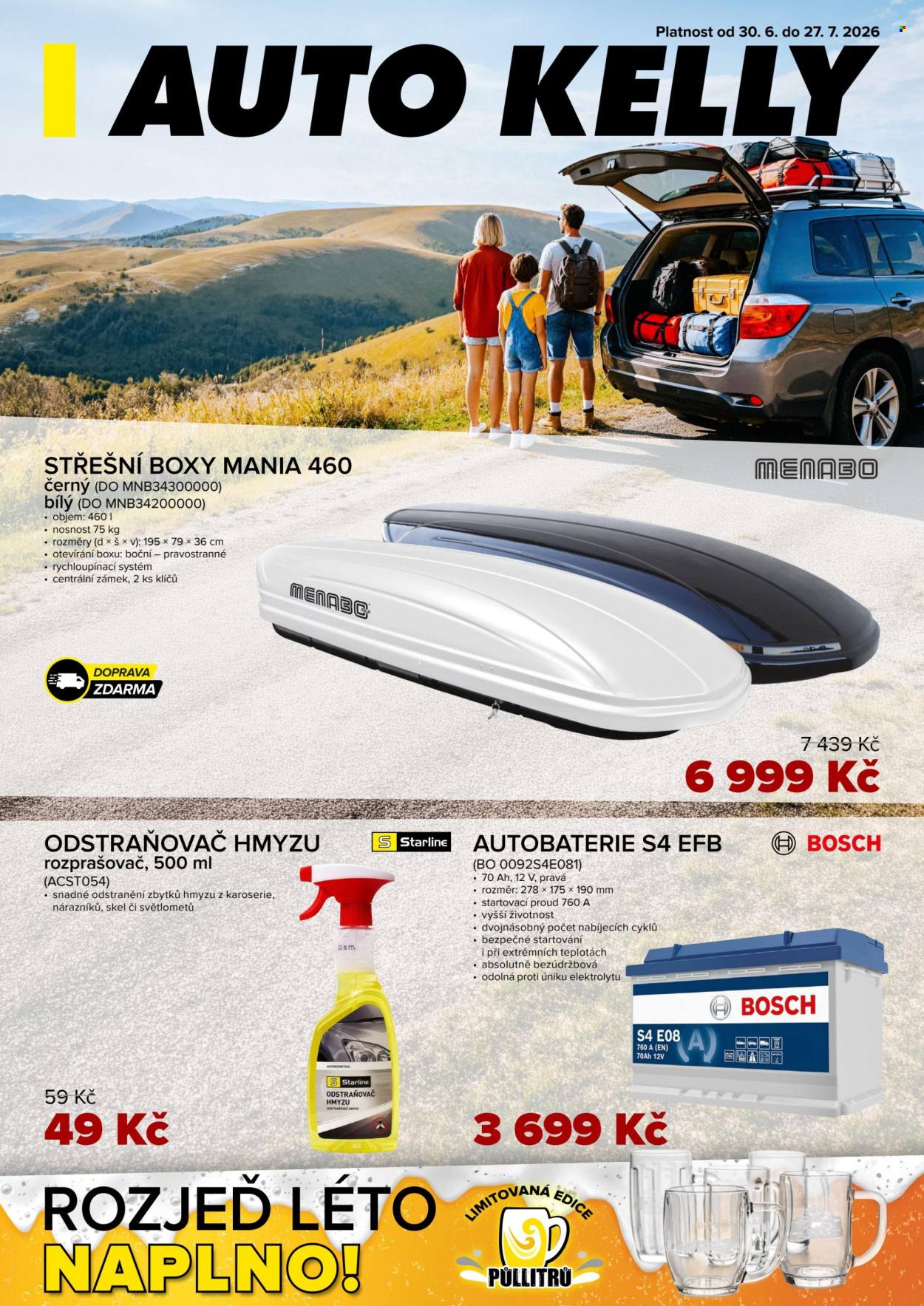 Leták AUTO KELLY - 30. 6. 2026 - 27. 7. 2026. Strana 1