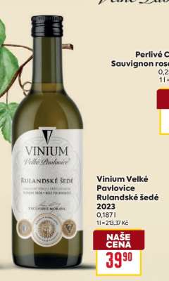 Vinium Velké Pavlovice Rulandské šedé 2023