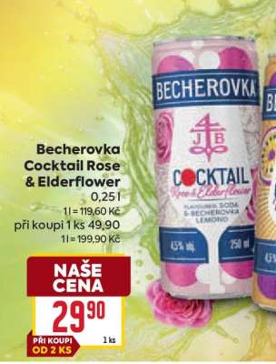 Becherovka Cocktail Rose & Elderflower