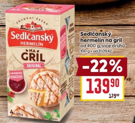 Sedlčanský hermelín na gril