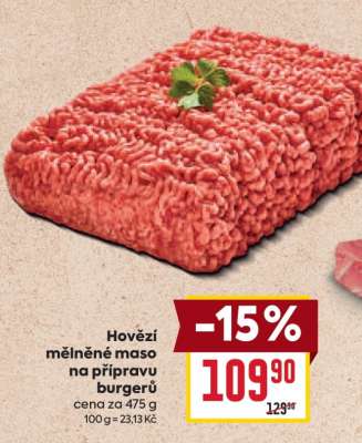 Hovězí mleté maso na přípravu burgerů
