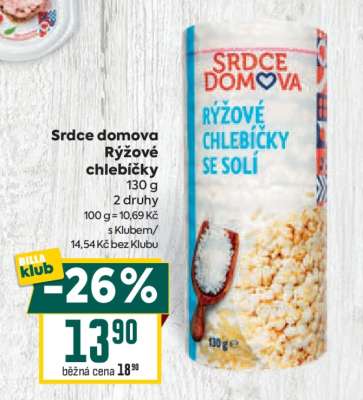 Srdce domova Rýžové chlebíčky