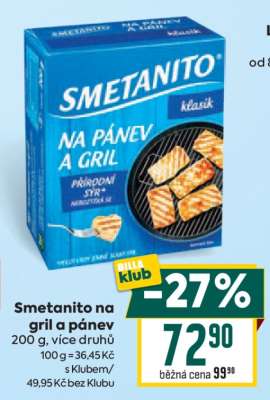 Smetanito na gril a pánev