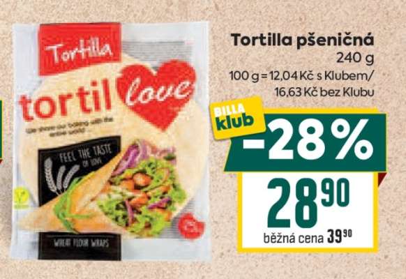 Tortilla pšeničná
