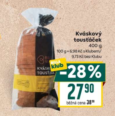 Kváskový tousťáček