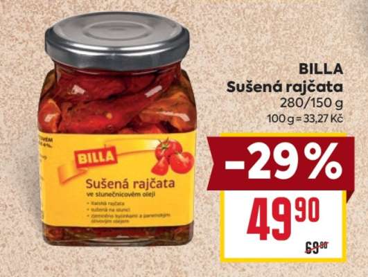 BILLA Sušená rajčata