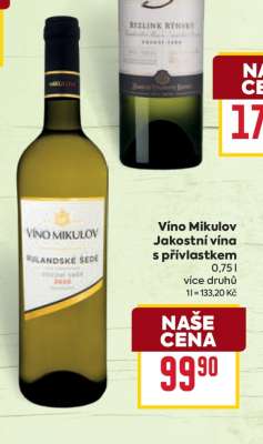 Víno Mikulov Jakostní vína s přívlastkem