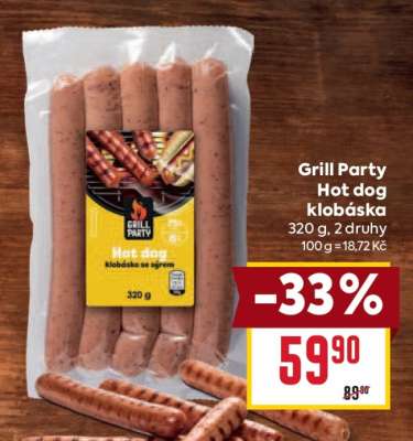 Grill Party Hot dog klobáska