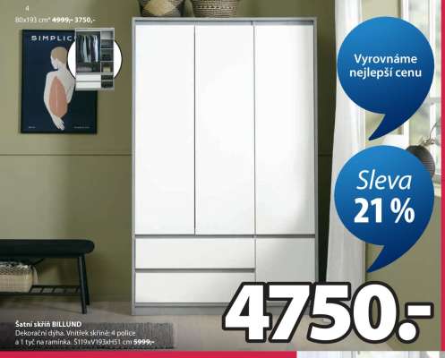 Šatní skříň BILLUND