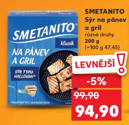 SMETANITO SÝR NA PÁNEV A GRIL
