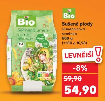Sušené plody slunečnicová semínka