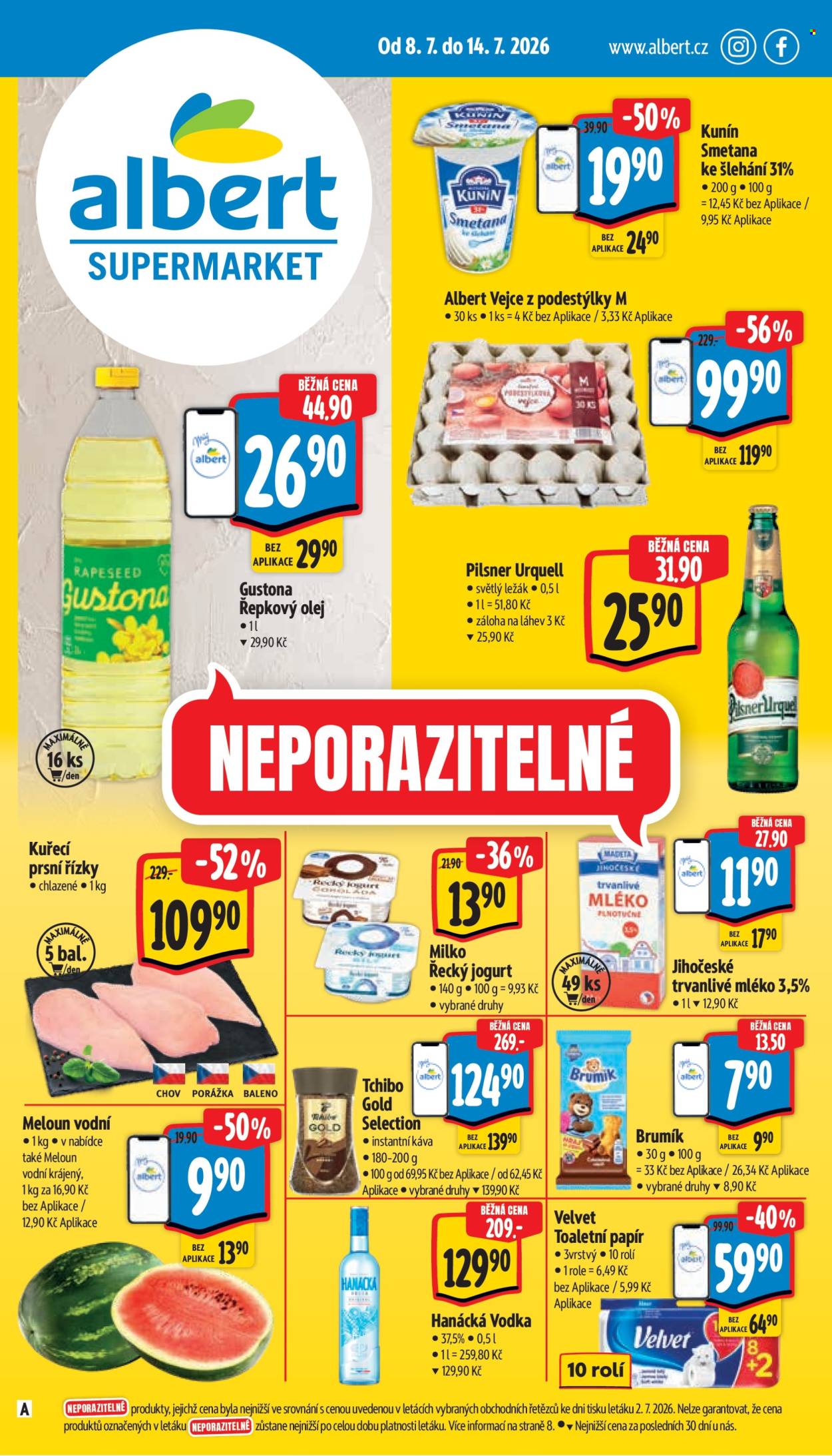 Leták Albert Supermarket - 8. 7. 2026 - 14. 7. 2026. Strana 1