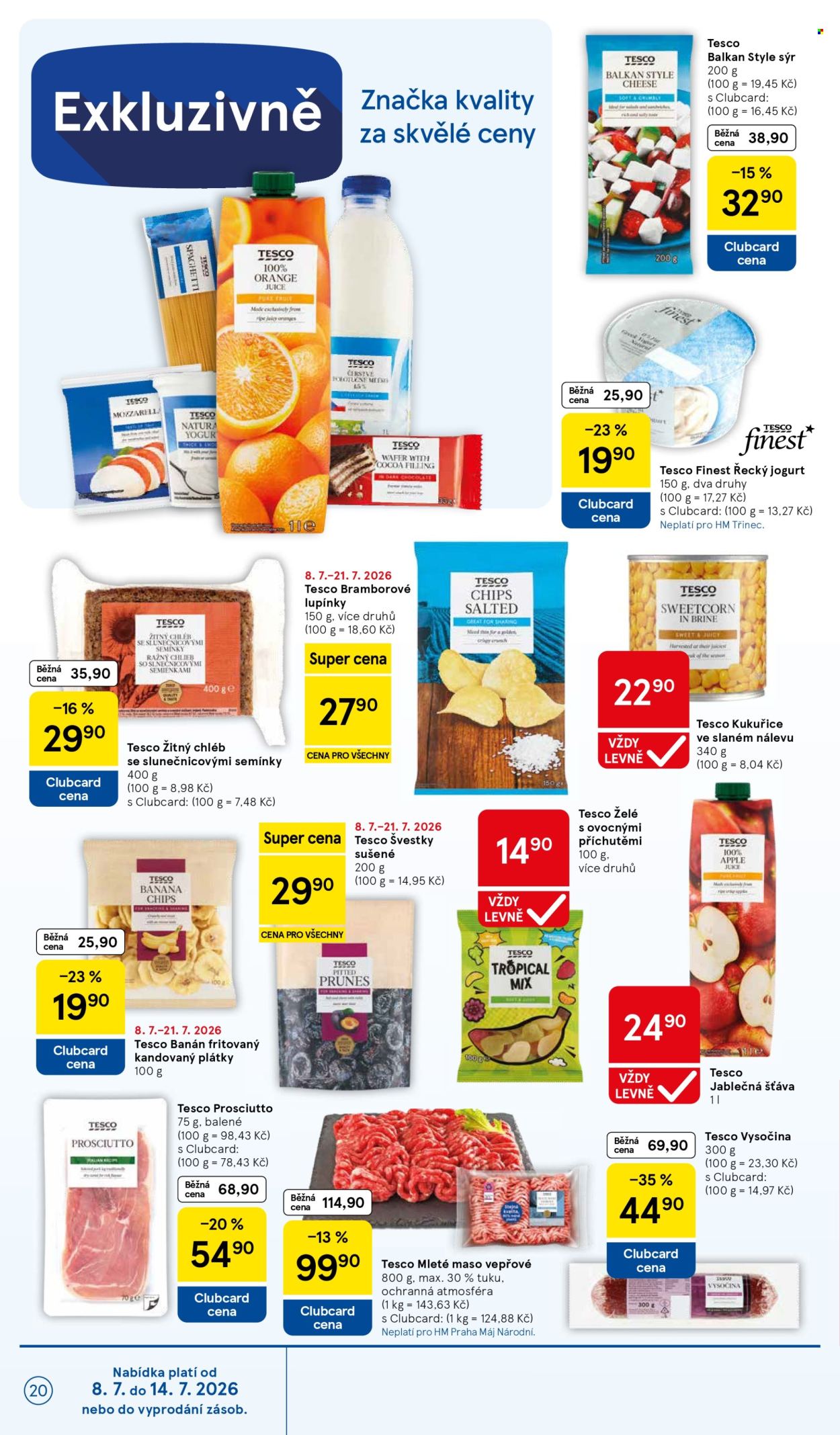 Leták TESCO - 8. 7. 2026 - 14. 7. 2026. Strana 20