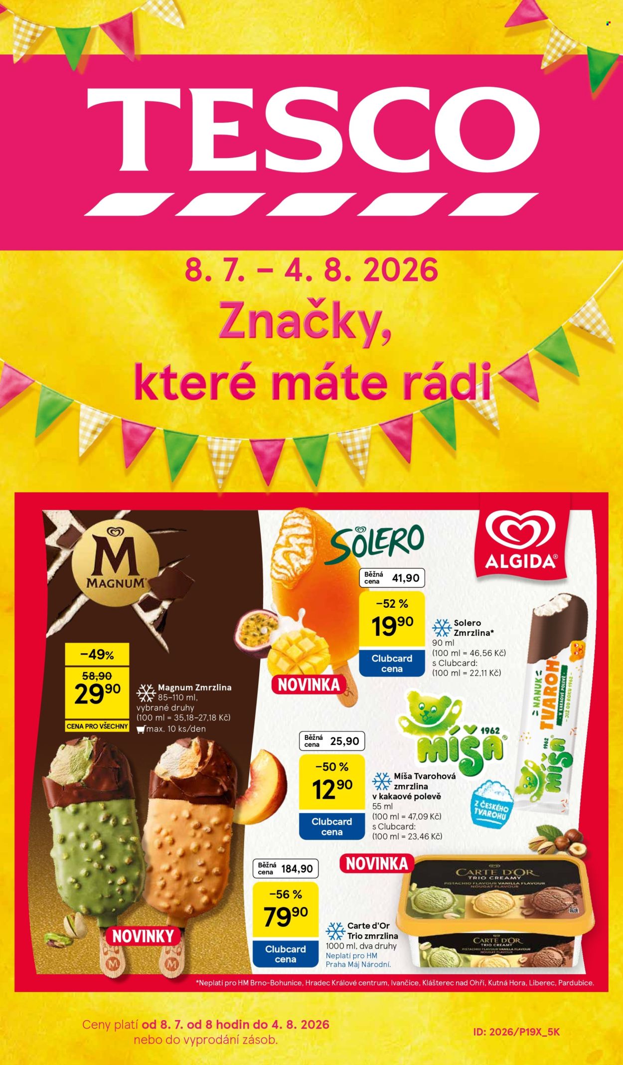 Leták TESCO hypermarket - 8. 7. 2026 - 4. 8. 2026. Strana 1