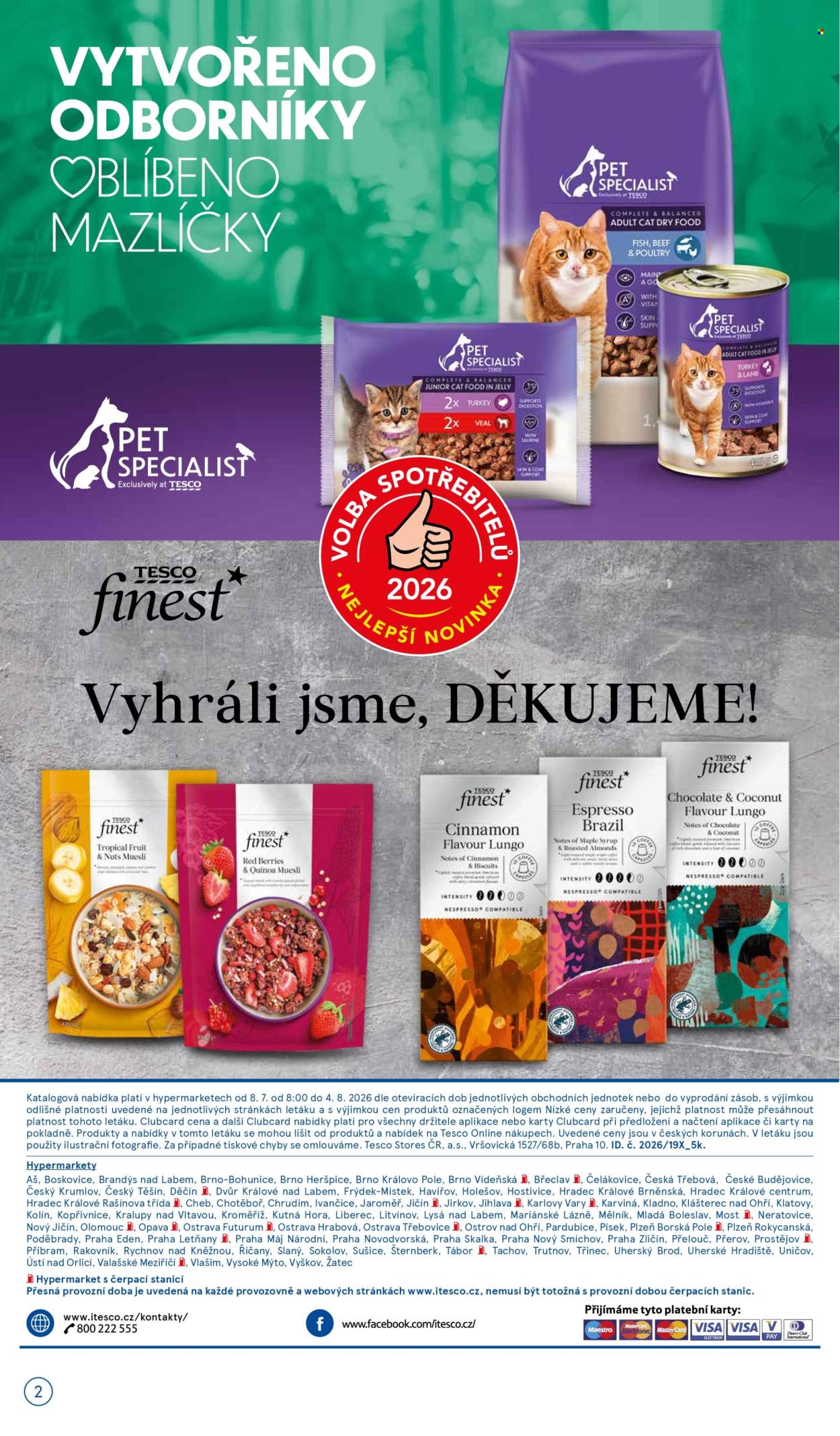 Leták TESCO hypermarket - 8. 7. 2026 - 4. 8. 2026. Strana 2