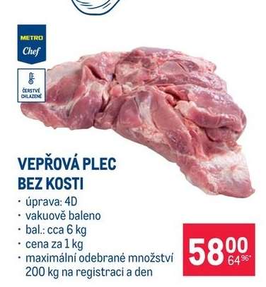 Vepřová plec bez kosti
