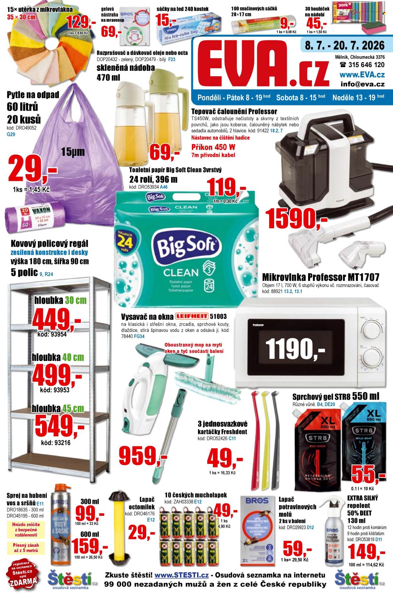 Leták EVA supermarket - 8. 7. 2026 - 20. 7. 2026. Strana 1