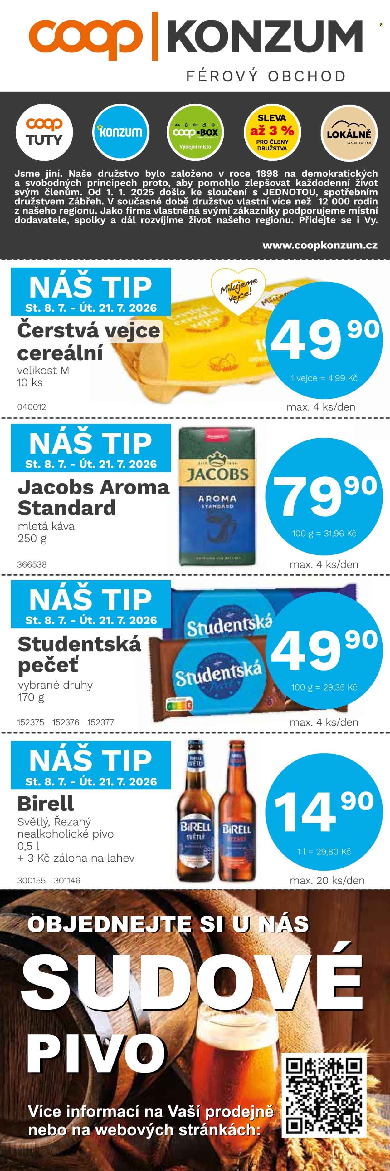 Leták Konzum - 8. 7. 2026 - 21. 7. 2026. Strana 1