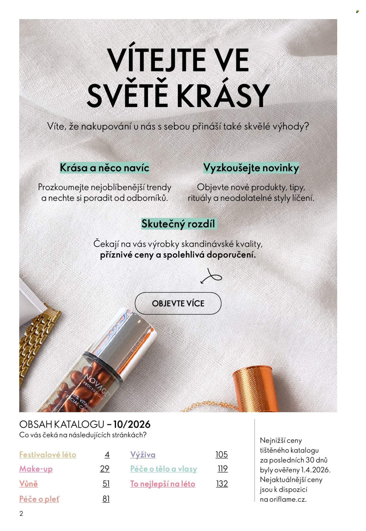 Leták ORIFLAME - 8. 7. 2026 - 28. 7. 2026. Strana 2