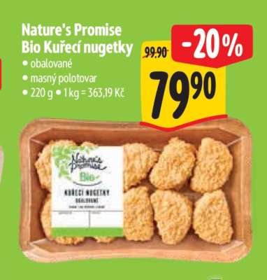 Nature’s Promise Bio Kuřecí nugetky