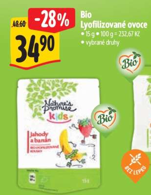 Bio Lyofilizované ovoce