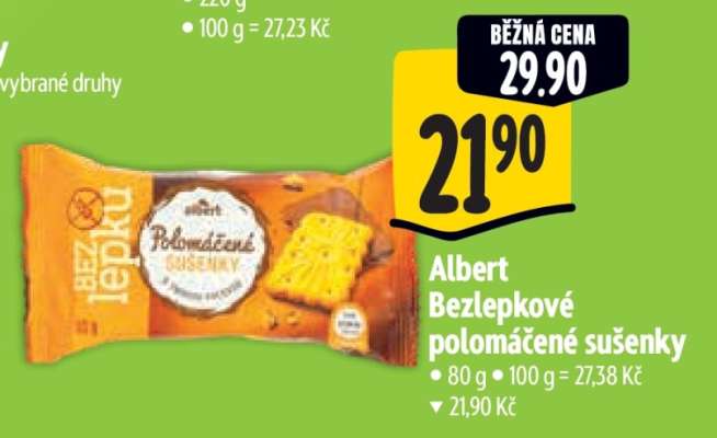 Albert Bezlepkové Polomáčené sušenky