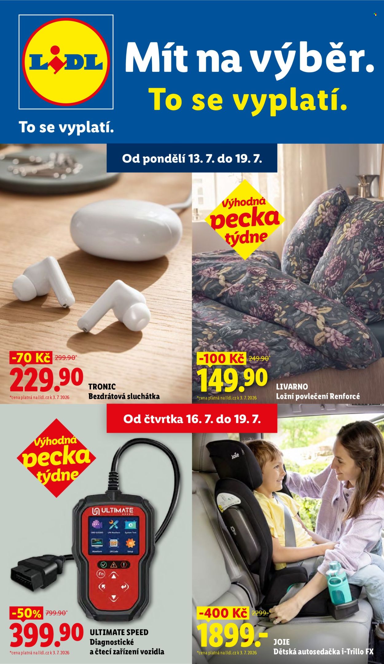 Leták Lidl - 13. 7. 2026 - 19. 7. 2026. Strana 1