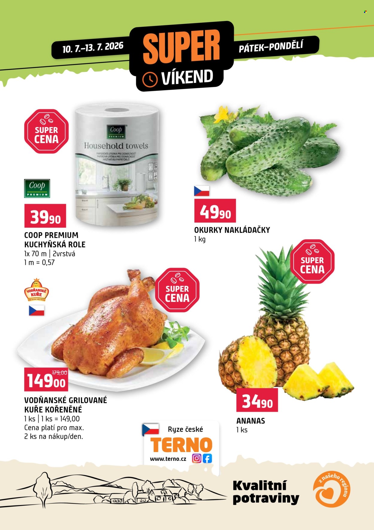 Leták coop TERNO - 10. 7. 2026 - 13. 7. 2026. Strana 1