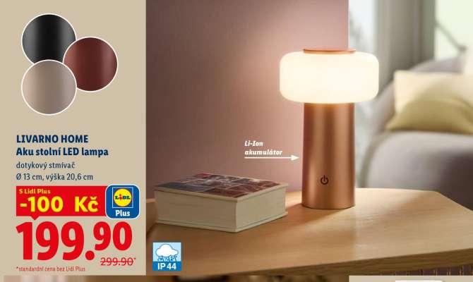 Livarno home Aku stolní LED lampa
